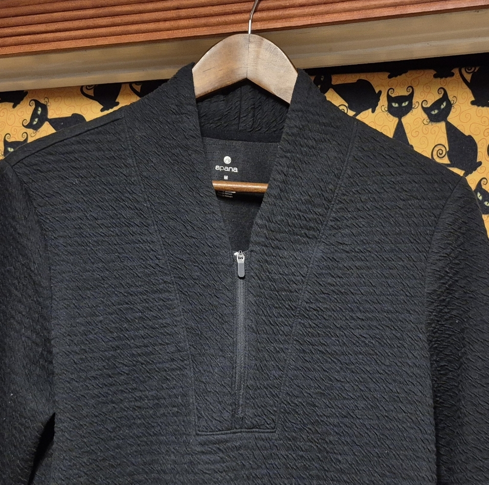 Women's Black Apana 1/4 Zip Pullover Sweatee